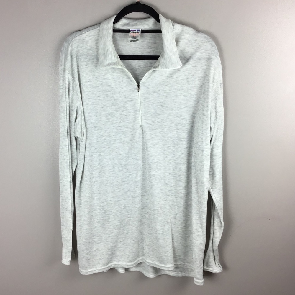 Patagonia Capilene Grey Quarter Zip Sweater